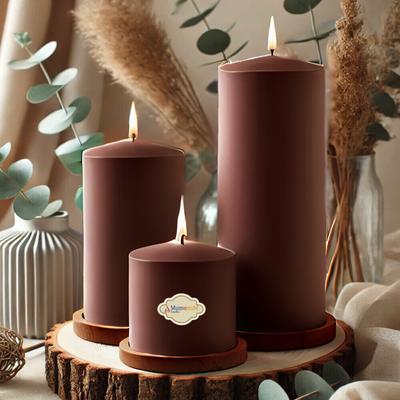 3 Lü Kahverengi Set Mum Çap :6 cm