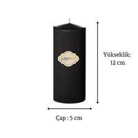 3 Lü Midium Set Mum Siyah Çap :5 cm