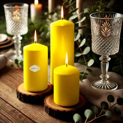 3 Lü Midium Set Mum Sarı Çap :5 cm