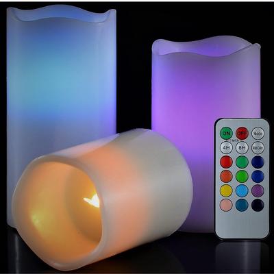 3 Lü Renk Değiştiren Set Led Mum Kumandalı 