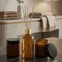 3 Lü Set Bambu Çubuklu Oda Kokusu ve Kokulu Mumlar