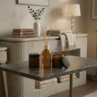 3 Lü Set Lavanta Kokulu Bambu Çubuklu Oda Kokusu ve Lavanta Kokulu Mumlar