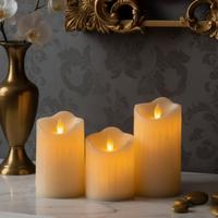 3 Lü Small Akan Model Hareket Alevli Set Mum