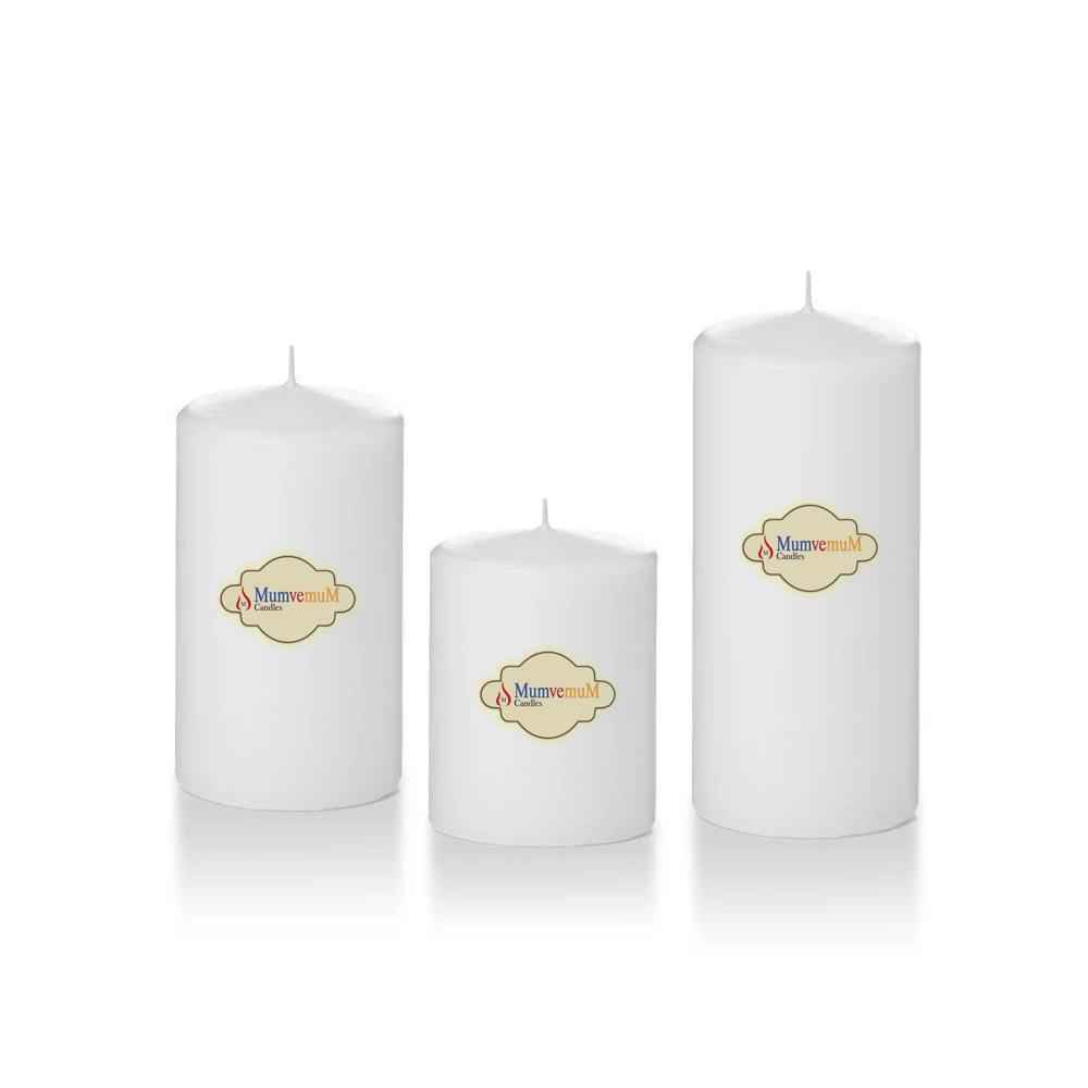 3 Lü Small Set Mum Beyaz Çap :5 cm