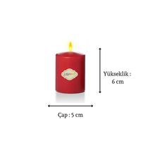 3 Lü Small Set Mum Kırmızı Çap :5 cm