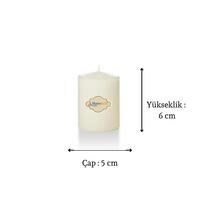 3 Lü Small Set Mum Krem Çap :5 cm