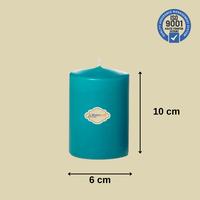 3 Lü Turkuaz Renk Set Mum Çap :6 cm