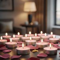 30 Lu Gül Kokulu Pembe Tea Light Mum
