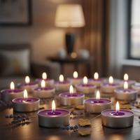 30 Lu Lavanta Kokulu Pembe Tealight Mum