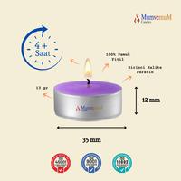 30 Lu Lavanta Kokulu Pembe Tealight Mum