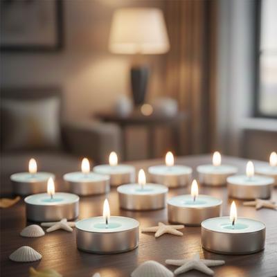 30 Lu Okyanus Kokulu Mavi Tealight Mum