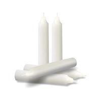 30 Lu Paket Beyaz Bakkal Mum (Çap : 1.8 cm )