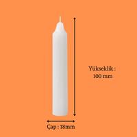 30 Lu Paket Beyaz Bakkal Mum (Çap : 1.8 cm )