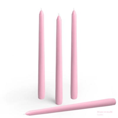 4 Lu Pembe Konik Şamdan Mum 