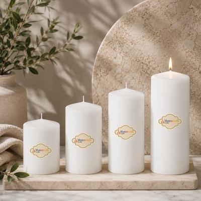 4 Lü Set Mum Beyaz Çap :5 cm 