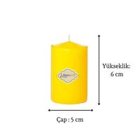 4 Lü Set Mum Sarı Çap :5 cm