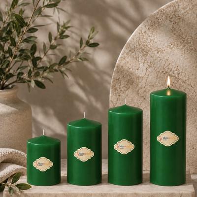 4 Lü Set Mum Yeşil Çap :5 cm