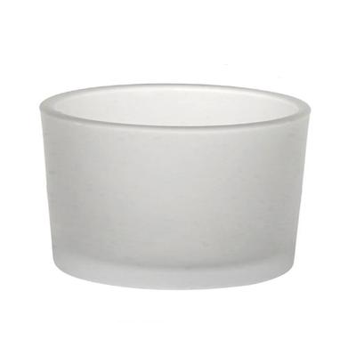 1 Koli Toptan 48 Adet Oval Buzlu Cam Bardak Mumluk - Mum Yapımı ve Sunumu İçin İdeal