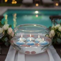 48 Li Açık Mavi Suda Yüzen Mum