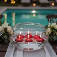 48 Lı Kırmızı Yüzen Mum 