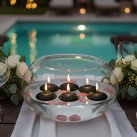 48 Lı Siyah Suda Yüzen Mum