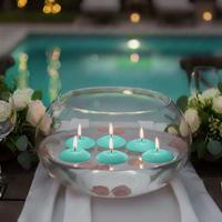 48 Li Turkuaz Suda Yüzen Mum