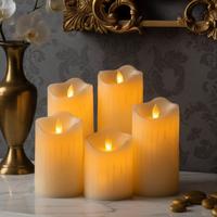 5 Li  Akan Model Hareket Alevli Set Mum