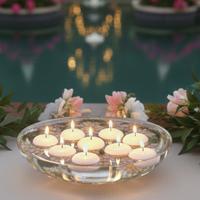 50'li Paket 3.5 cm Krem Yüzen Mumlar