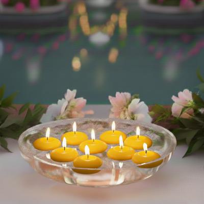 50'li Paket 3.5 cm Sarı Yüzen Mumlar