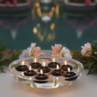 50'li Paket 3.5 cm Siyah Yüzen Mumlar