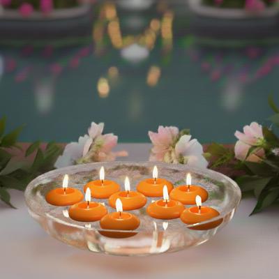 50'li Paket 3.5 cm Turuncu Yüzen Mumlar
