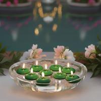 50'li Paket 3.5 cm Yeşil Yüzen Mumlar