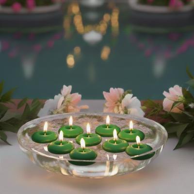 50'li Paket 3.5 cm Yeşil Yüzen Mumlar