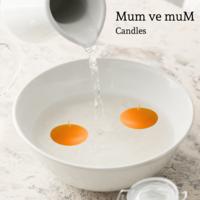 50 Li Çap 3,5 cm Turuncu Yüzen Mum 