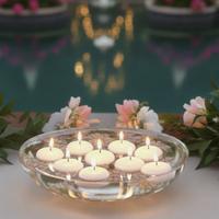 50 Li Paket Çap 3,5 cm Beyaz Yüzen Mum 