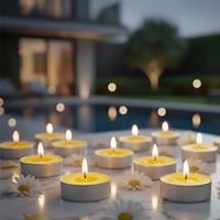 50 Li Papatya Kokulu SarıTealight Mum