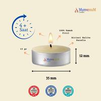 50 Li Vanilya Kokulu  Tealight Mum