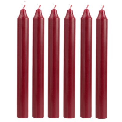 1 Koli 72 Adet Bordo 6 Lı Şamdan Mum Çap : 1.8