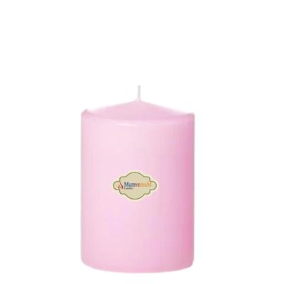 6x10 Pembe Silindir Mum 