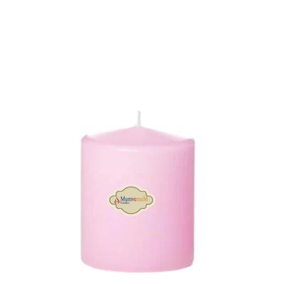 6x6 Pembe Silindir Mum 