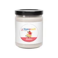 Ahşap Fitil Kavanoz Mum Amber Kokulu 
