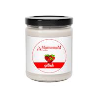 Ahşap Fitil Kavanoz Mum Çilek Kokulu 