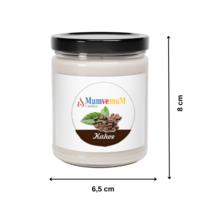 Ahşap Fitil Kavanoz Mum Kahve Kokulu 