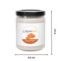 Ahşap Fitil Kavanoz Mum Sandal Ağcı Kokulu 