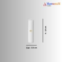 Beyaz Silindir Bar Mum Çap : 3.5 cm
