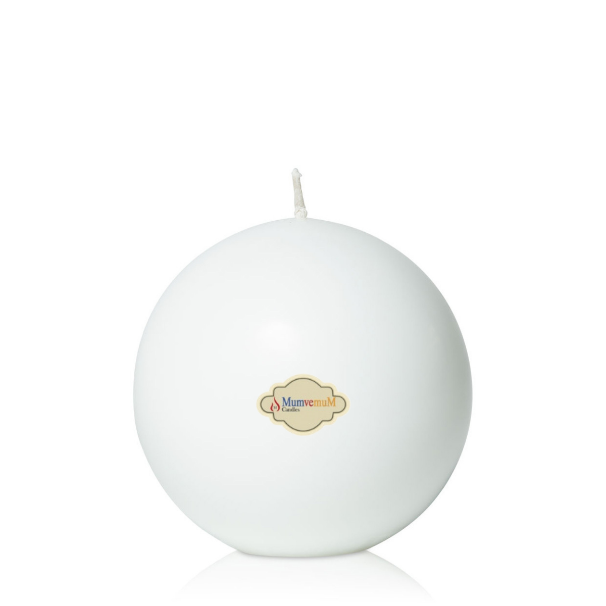 Beyaz Top Mum Çap : 8 cm - Görsel 1