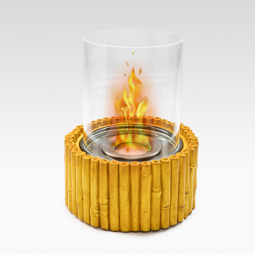 Bio ethanol Şömine Bamboo Model + 1 LT Yakıt - Görsel 3