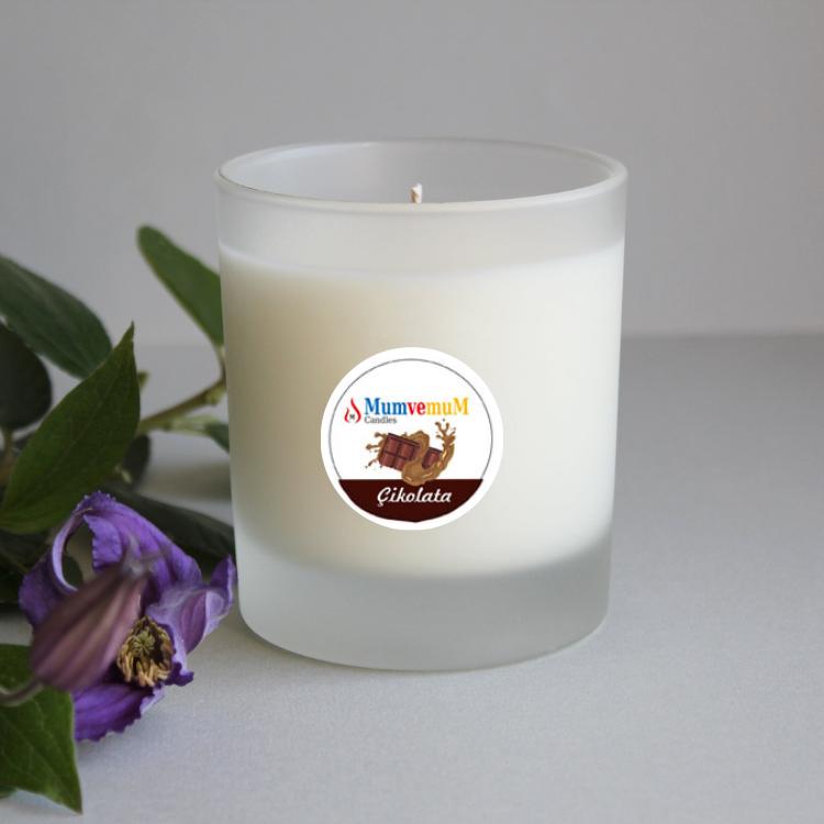 Çikolata Kokulu Bardak Mum ( Buzlu Cam Bardak ) 21.10 TL + KDV