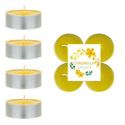 4 Lü Citronella Sinek Kovan Tealight Mum - Görsel 2