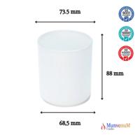 Dış Boyama Düz Cam Bardak  Mumluk 405